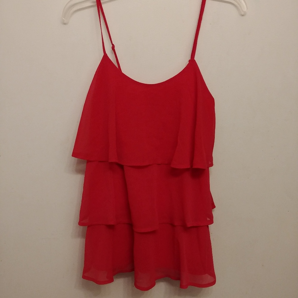 Ruffle Pink Tunic Tank